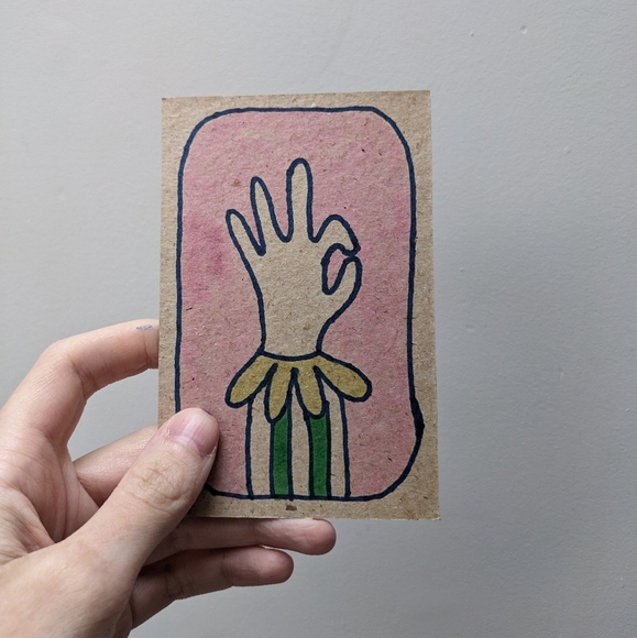 3 Hand Drawn Cards - Picture 3 of 3